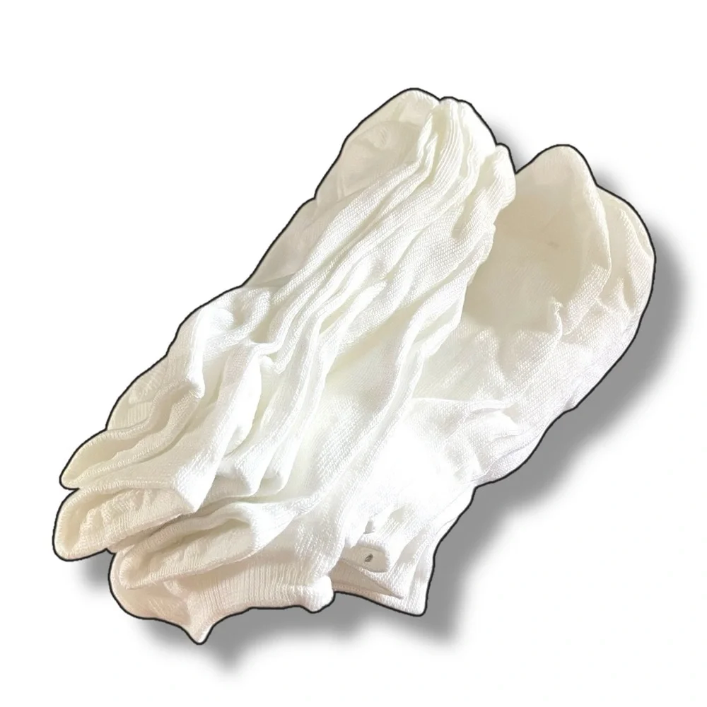 SALE! 5Pack NEW Men's White Ankle Socks (One Size / Unisex)